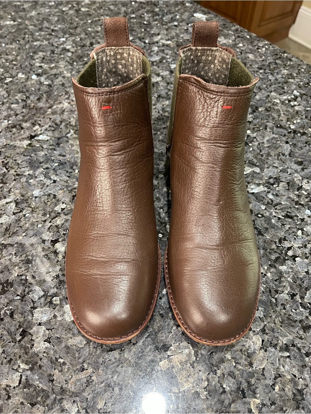 Ellen Degeneres Waide Brown Leather Ankle Boots 8-8.5